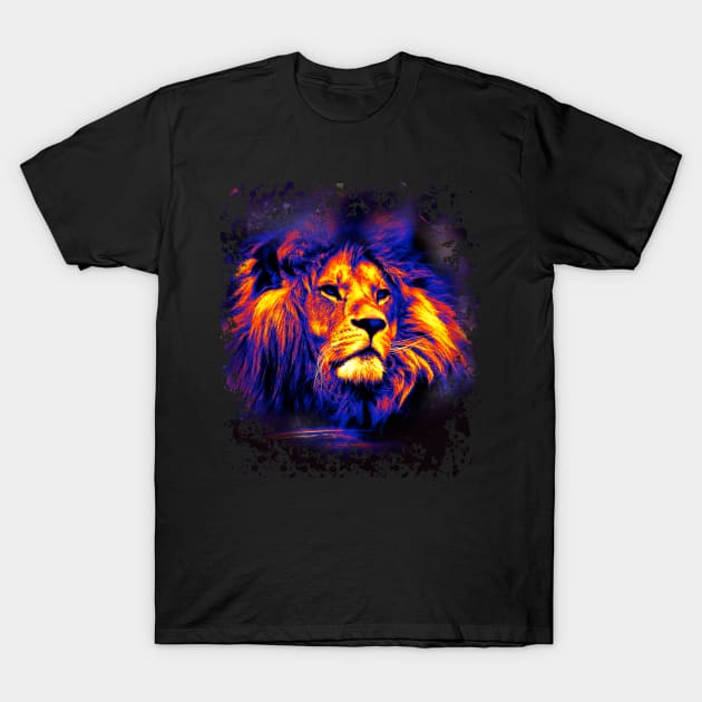 Rainbow Lion - Your animal guide giving you courage and bravery. T-Shirt by Cimbart